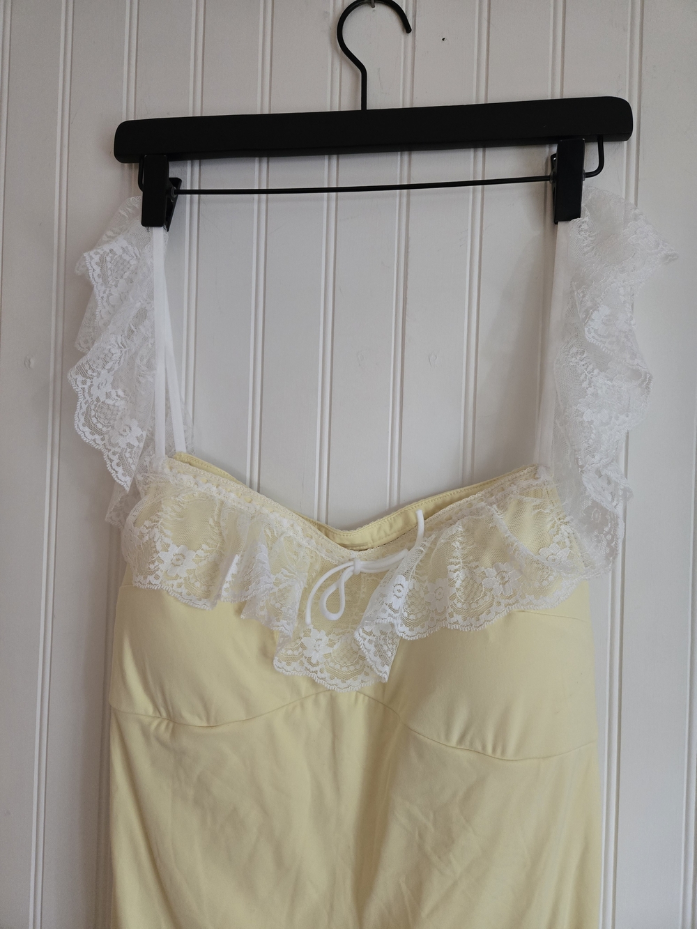 Altard State As Revival Butter Yellow Lace-Trim Athletic Mini Dress - Picture 5 of 10
